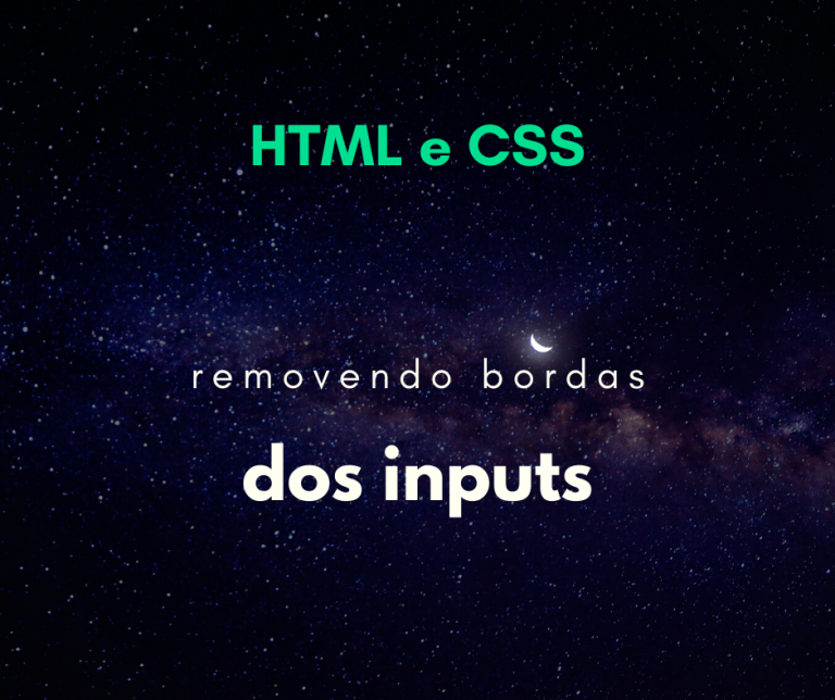 HTML: Remover borda dos inputs quando clicado