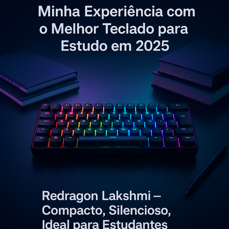 Teclado compacto e silencioso para estudar em casa: minha recomendação em 2025