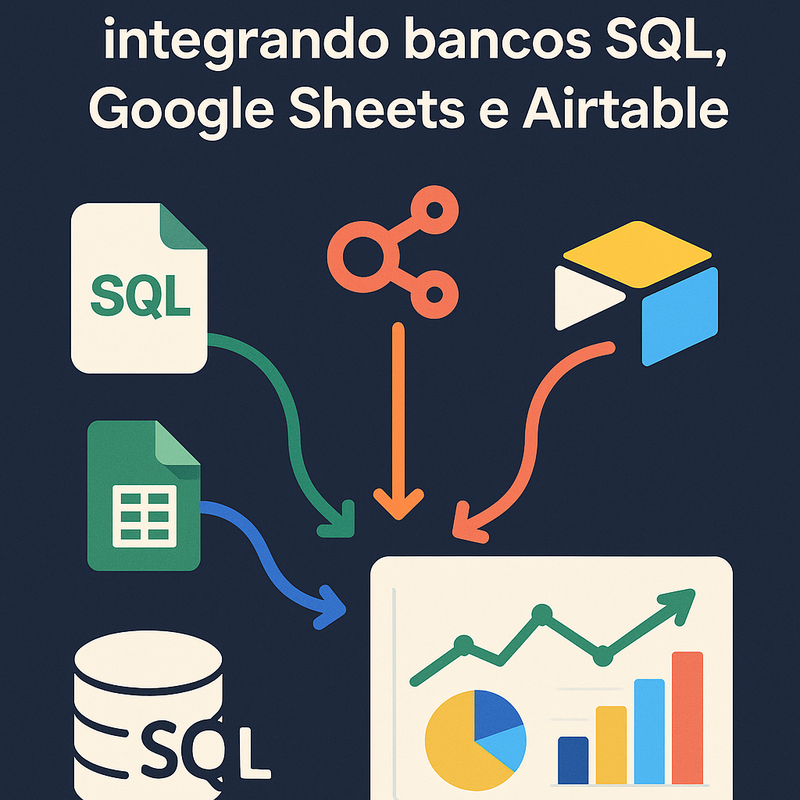 ETL visual no n8n: integrando bancos SQL, Google Sheets e Airtable para dashboards em tempo real