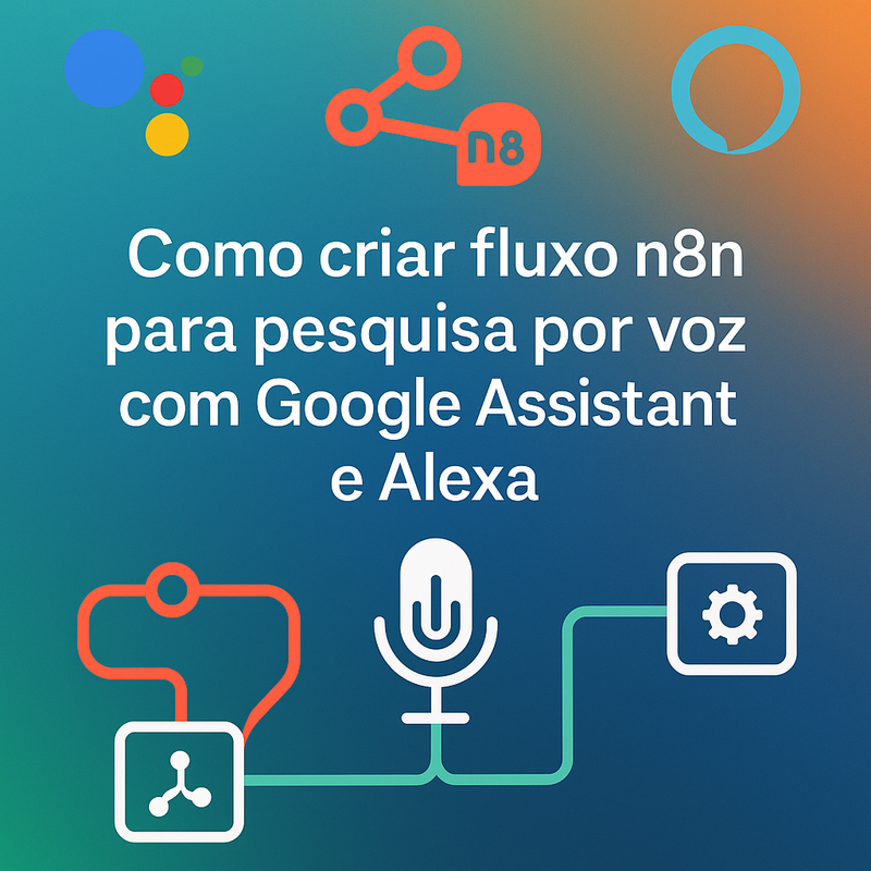 Como criar fluxo n8n para pesquisa por voz com Google Assistant e Alexa